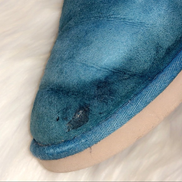 UGG Teal Suede Bailey Bow Uggs - Picture 6 of 8